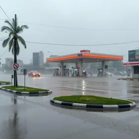 Chuva com ventania