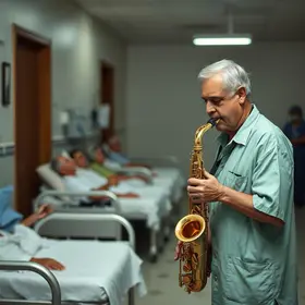 saxofonista reaviva memórias de pacientes