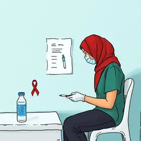 testes de HIV, sífilis e hepatite